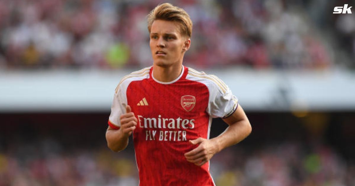 Arsenal captain Martin Odegaard in action.