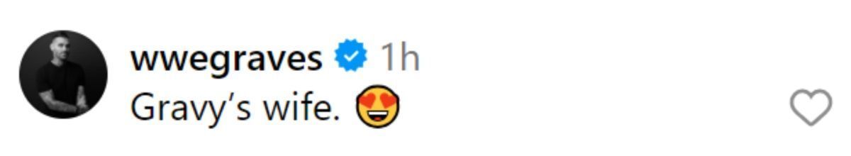 Corey Graves&#039; reaction to Carmella&#039;s post.