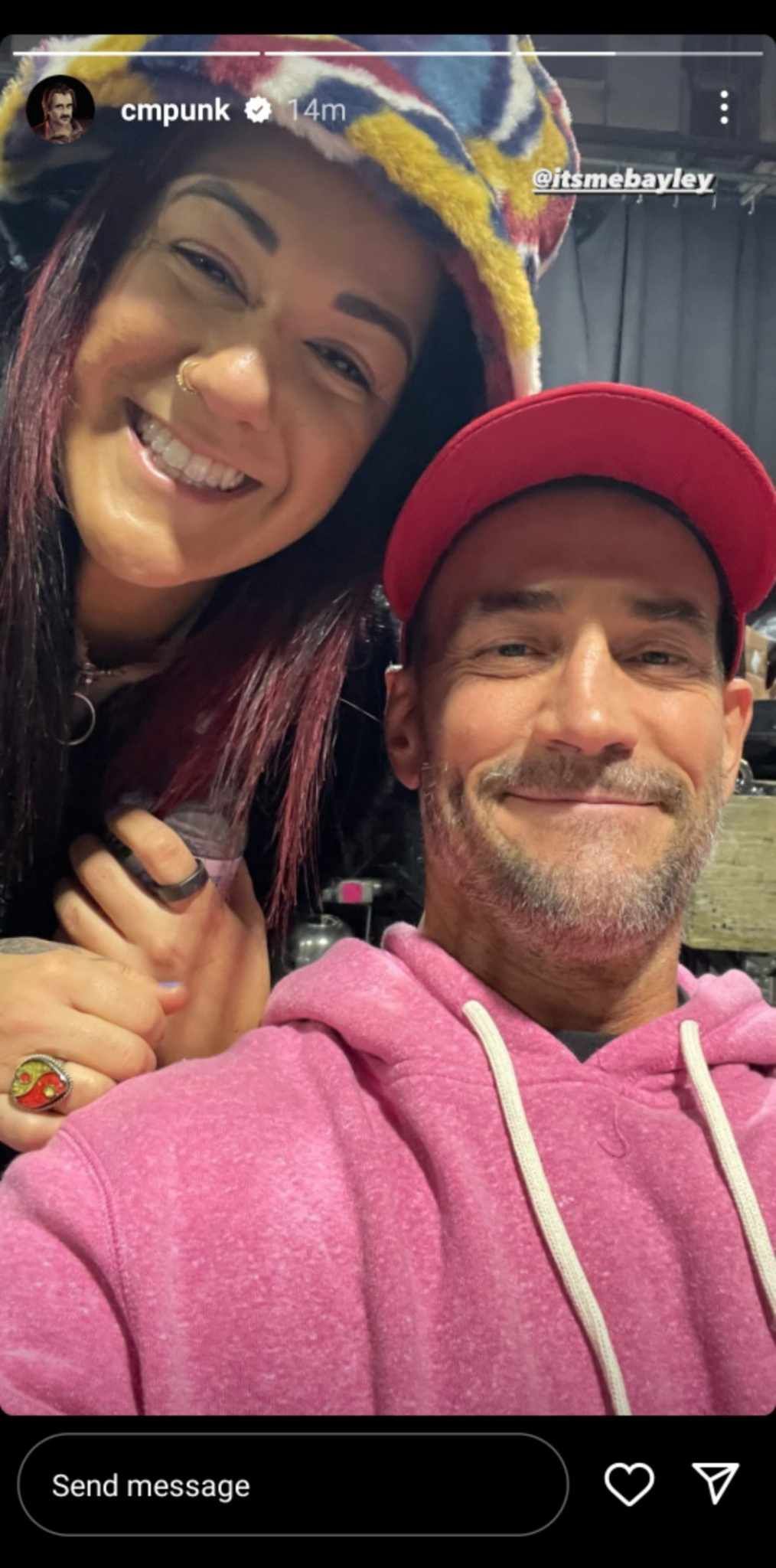 Punk and Bayley at SmackDown