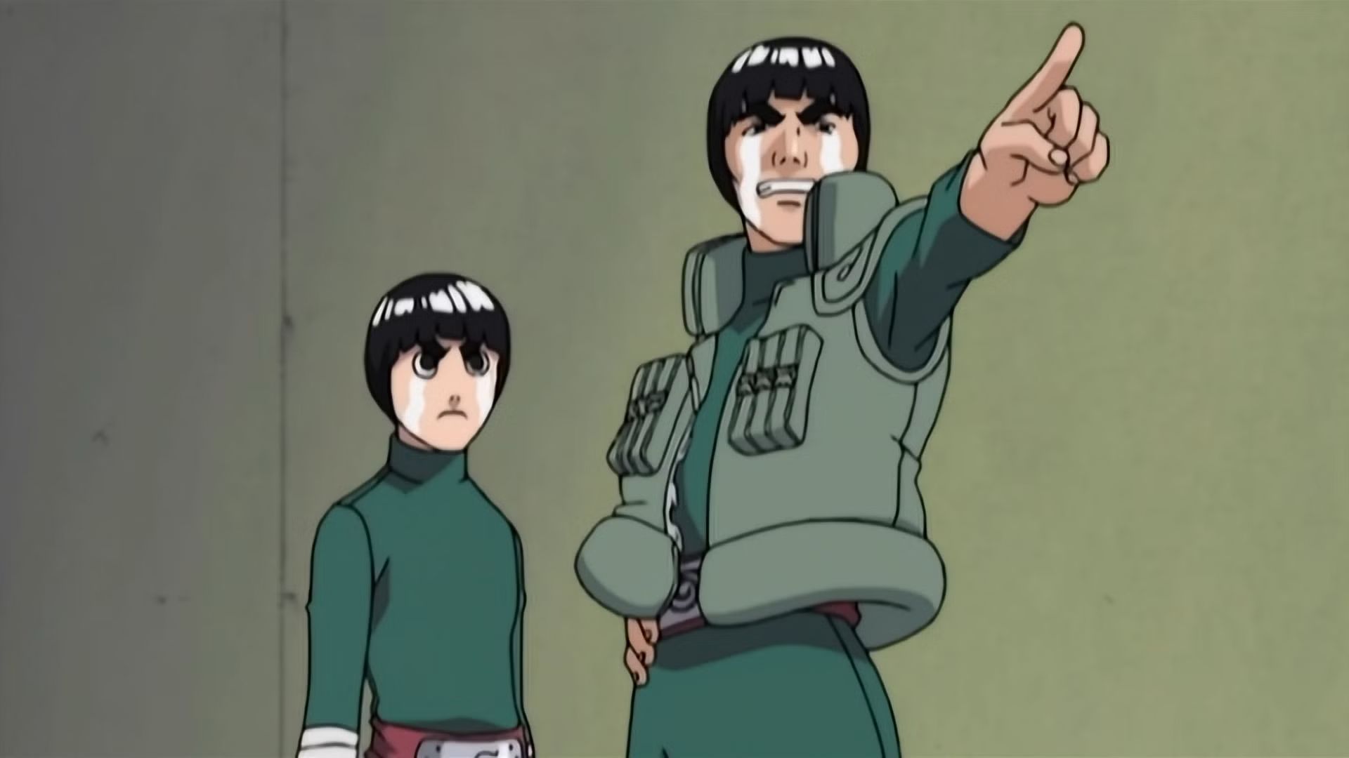 Might Guy and Rock Lee as shown in anime (Image via Studio Pierrot)