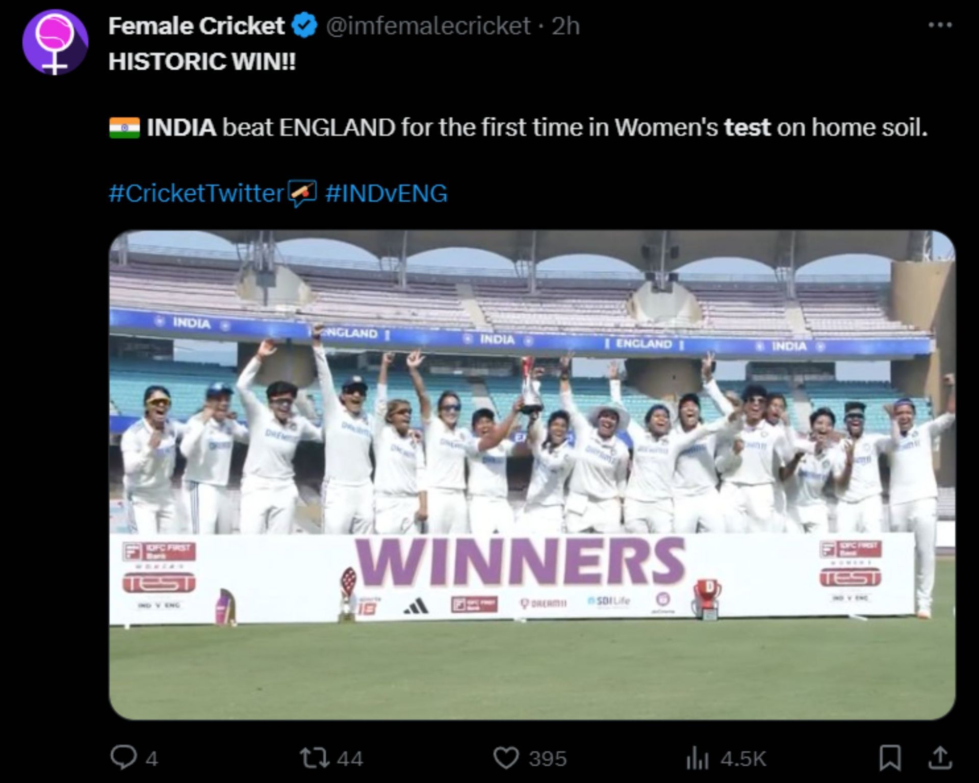 X users react to India&#039;s win.