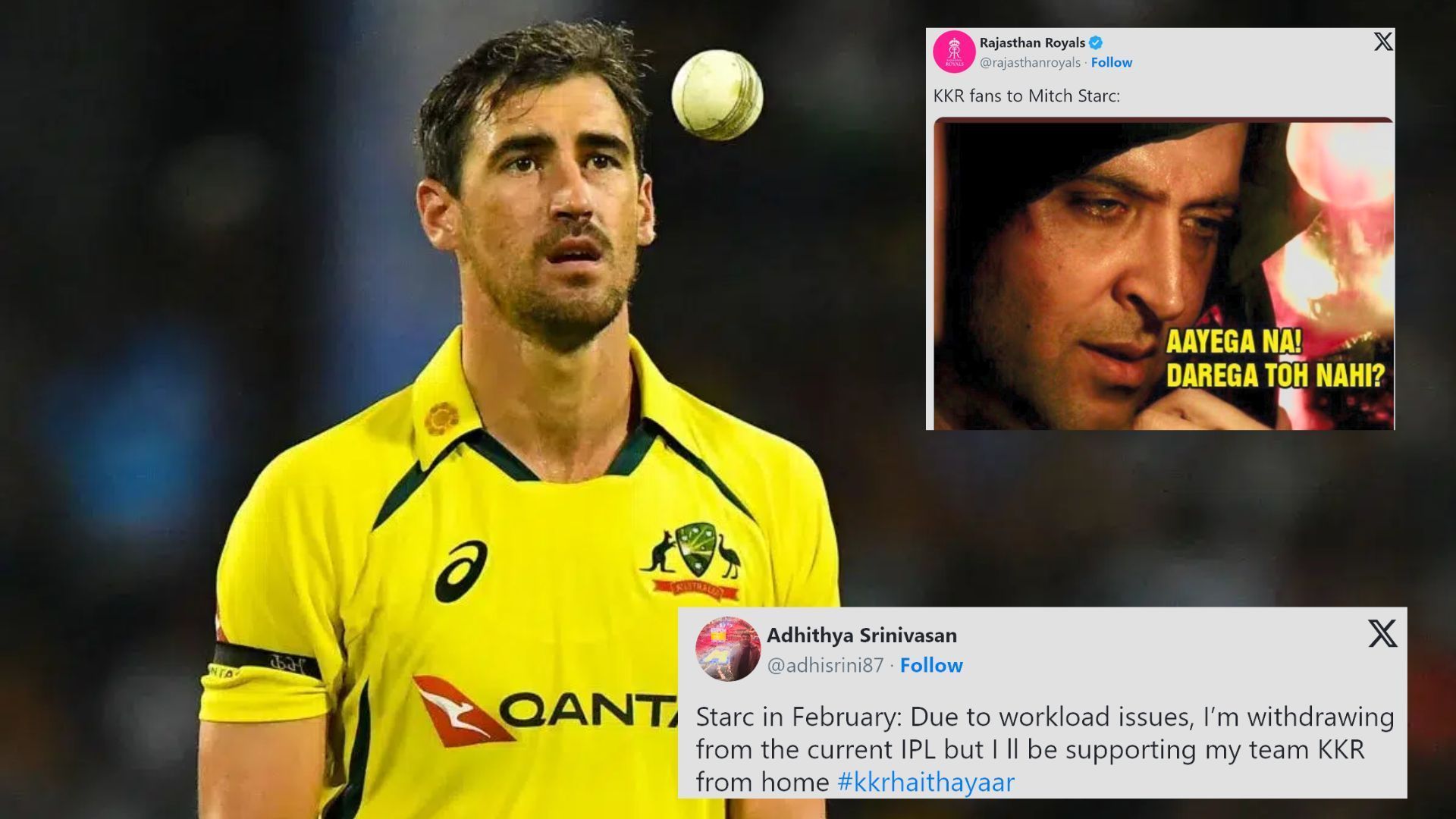 Mitchell Starc overtook Pat Cummins to become the costliest IPL player (P.C.:X)