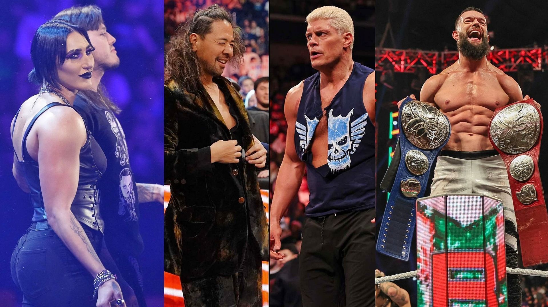 Rhea Ripley, Cody Rhodes, Shinsuke Nakamura, Finn Baylor