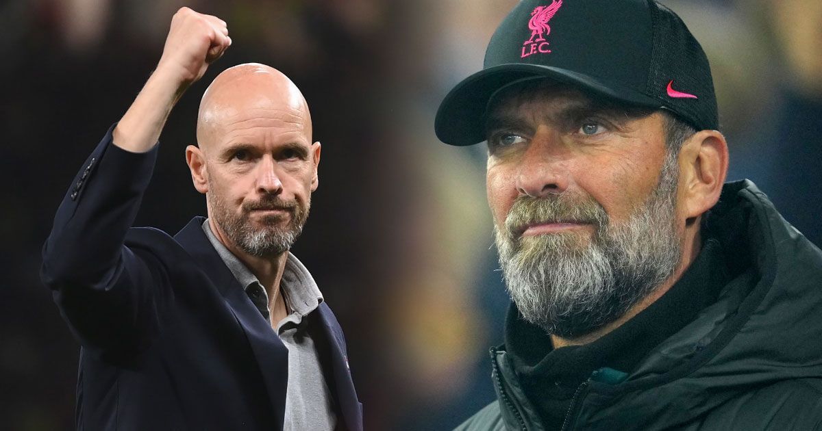 Manchester United boss Erik ten Hag (left) and Liverpool manager Jurgen Klopp