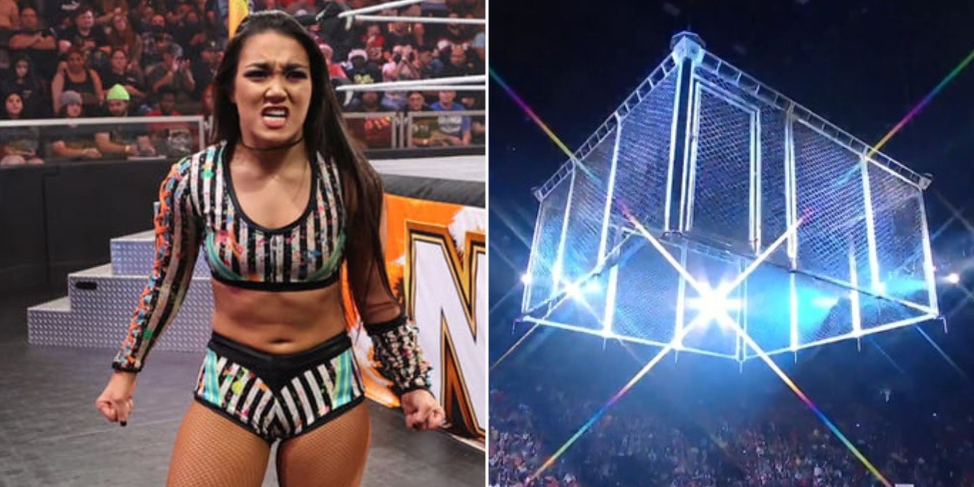 Roxanne Perez collided in a cage match at NXT Deadline