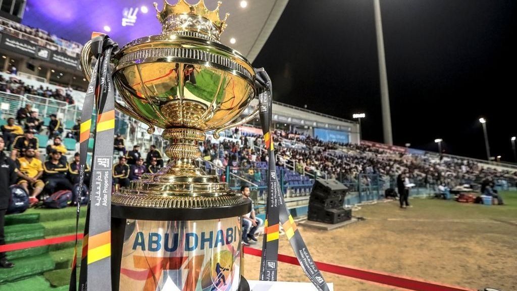 Abu Dhabi T10 league trophy. Image via NDTV