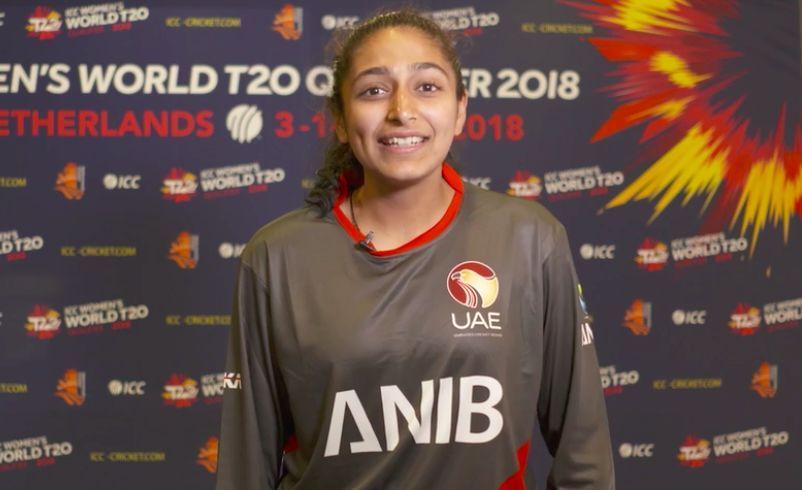 Esha Oza of the United Arab Emirates. (ICC)