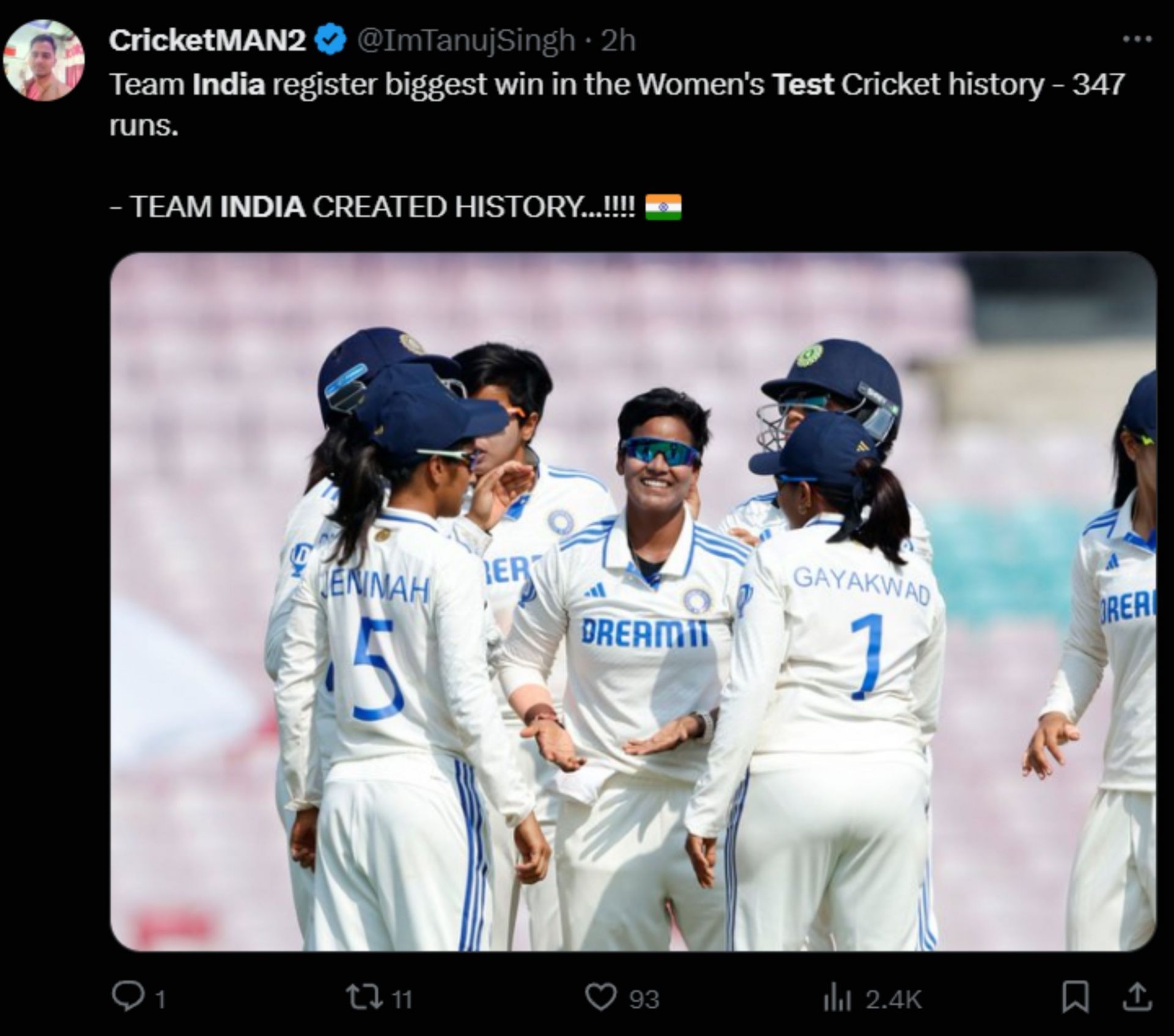 X users react to India's win.