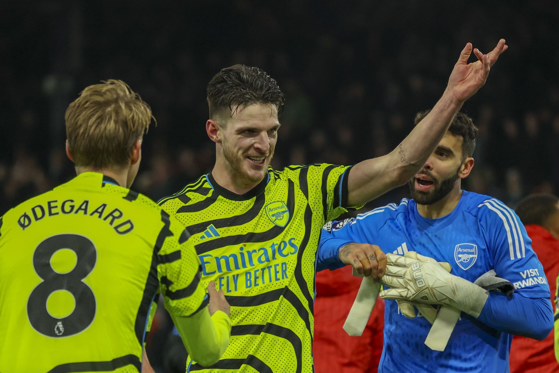 Declan Rice rejoices after netting a late winner.