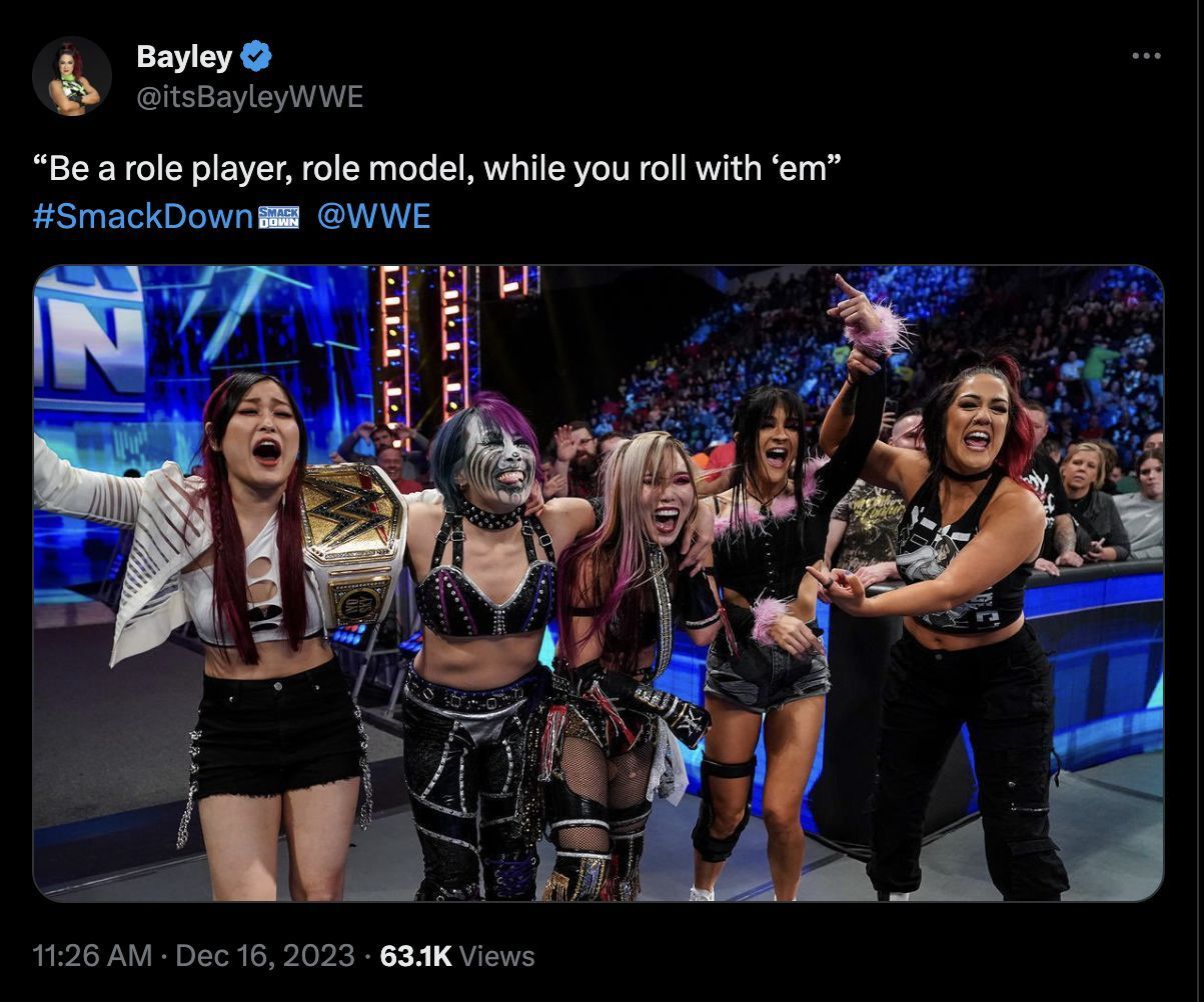 Former SmackDown Women&#039;s Champion&#039;s message on Twitter.