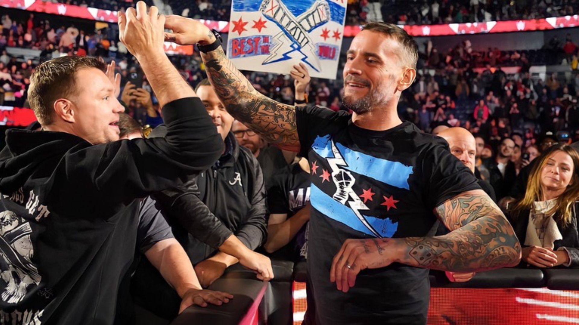 CM Punk during his return on RAW. Image Credits: X