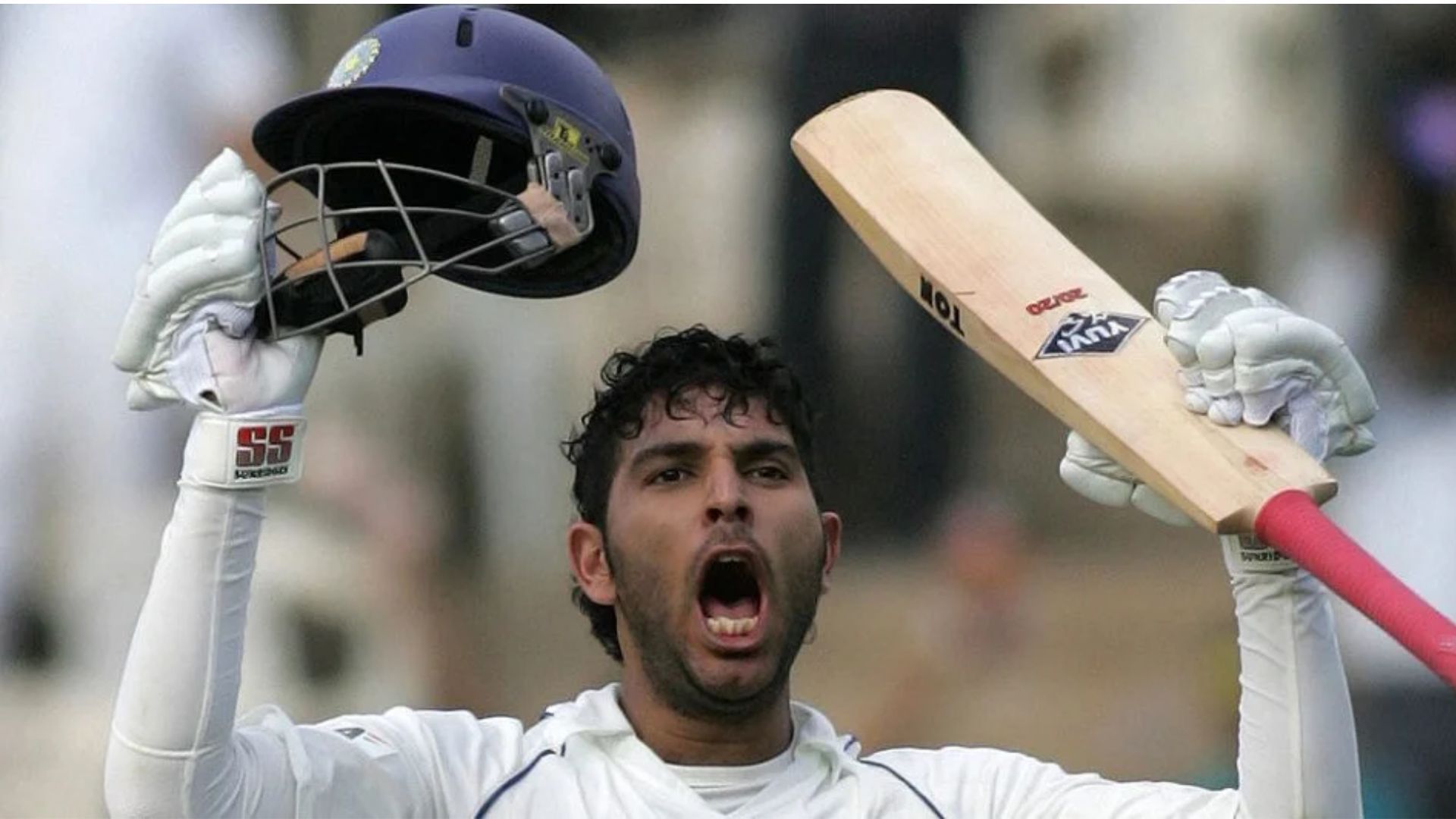Yuvraj Singh in action for India in Tests (P.C.: X)