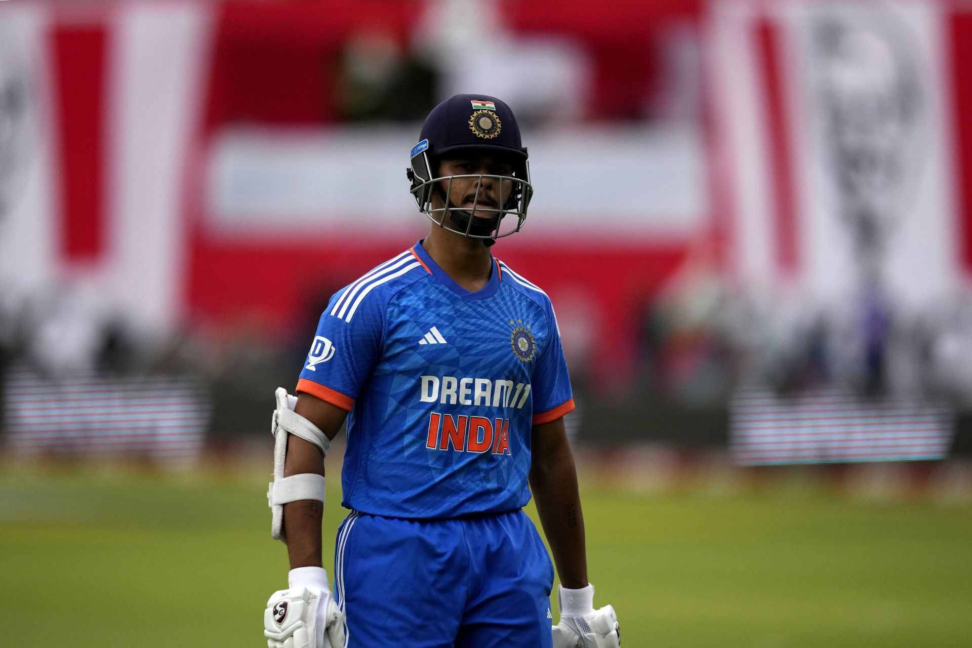 Yashasvi Jaiswal was dismissed for a three-ball duck in the first over of the second T20I. [P/C: AP]