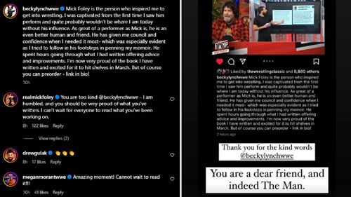 Screengrab of Foley's response (left) and Lynch's story (right) calling him 