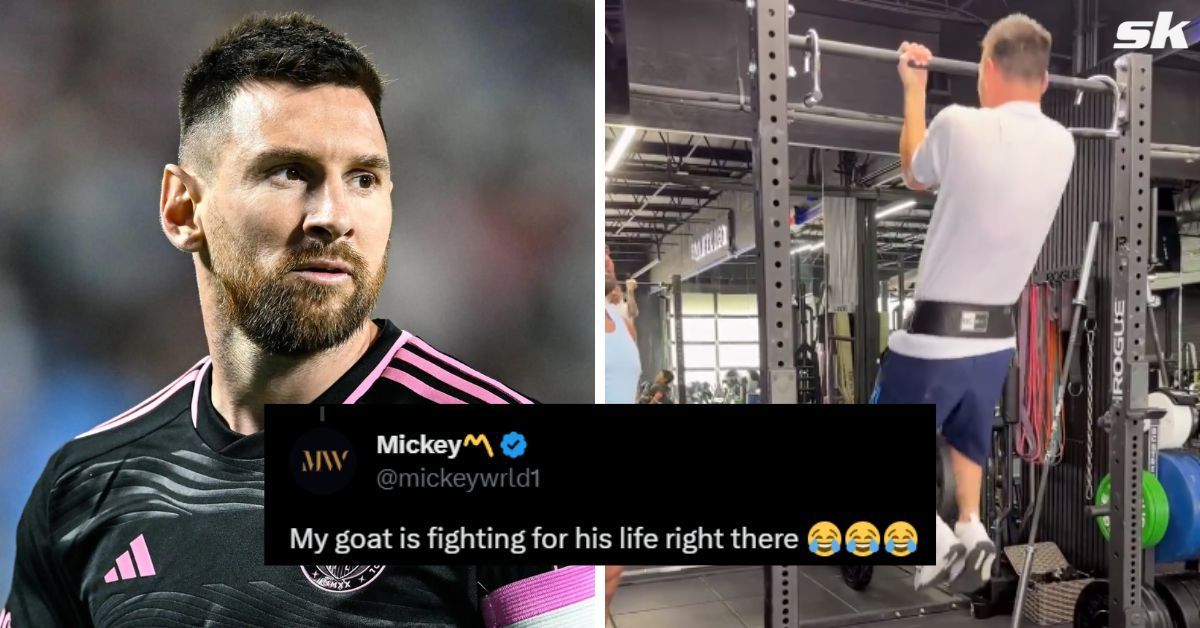 Fans react as video of Lionel Messi doing pull-ups in the gym comes to light