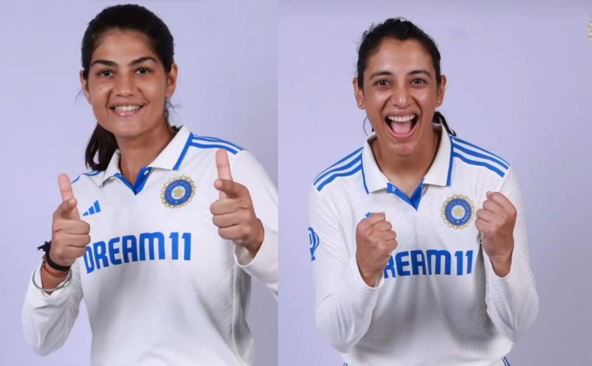 Yastika Bhatia (l) and Smriti Mandhana (r)