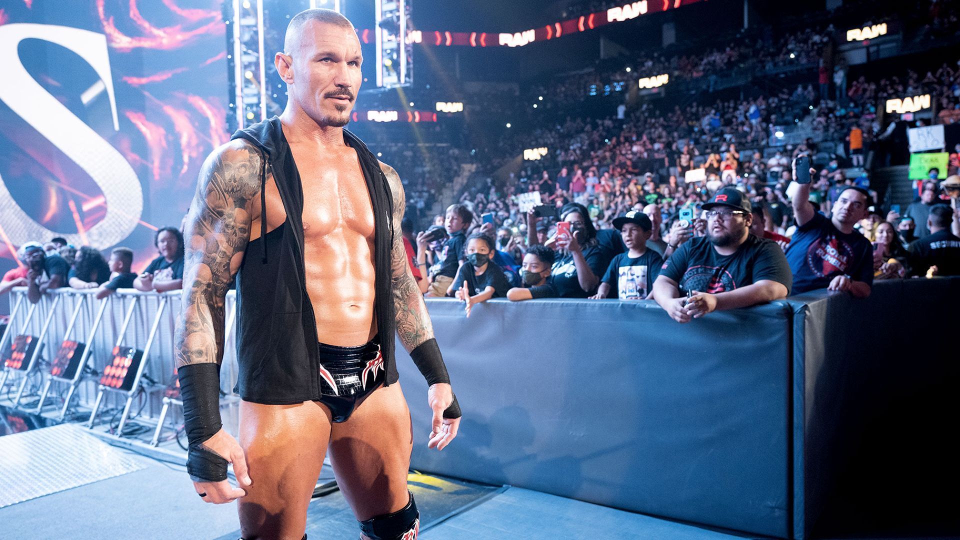 Randy Orton during his entrance. Image Credits: X