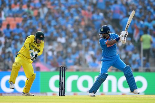 KL Rahul in action in the World Cup.