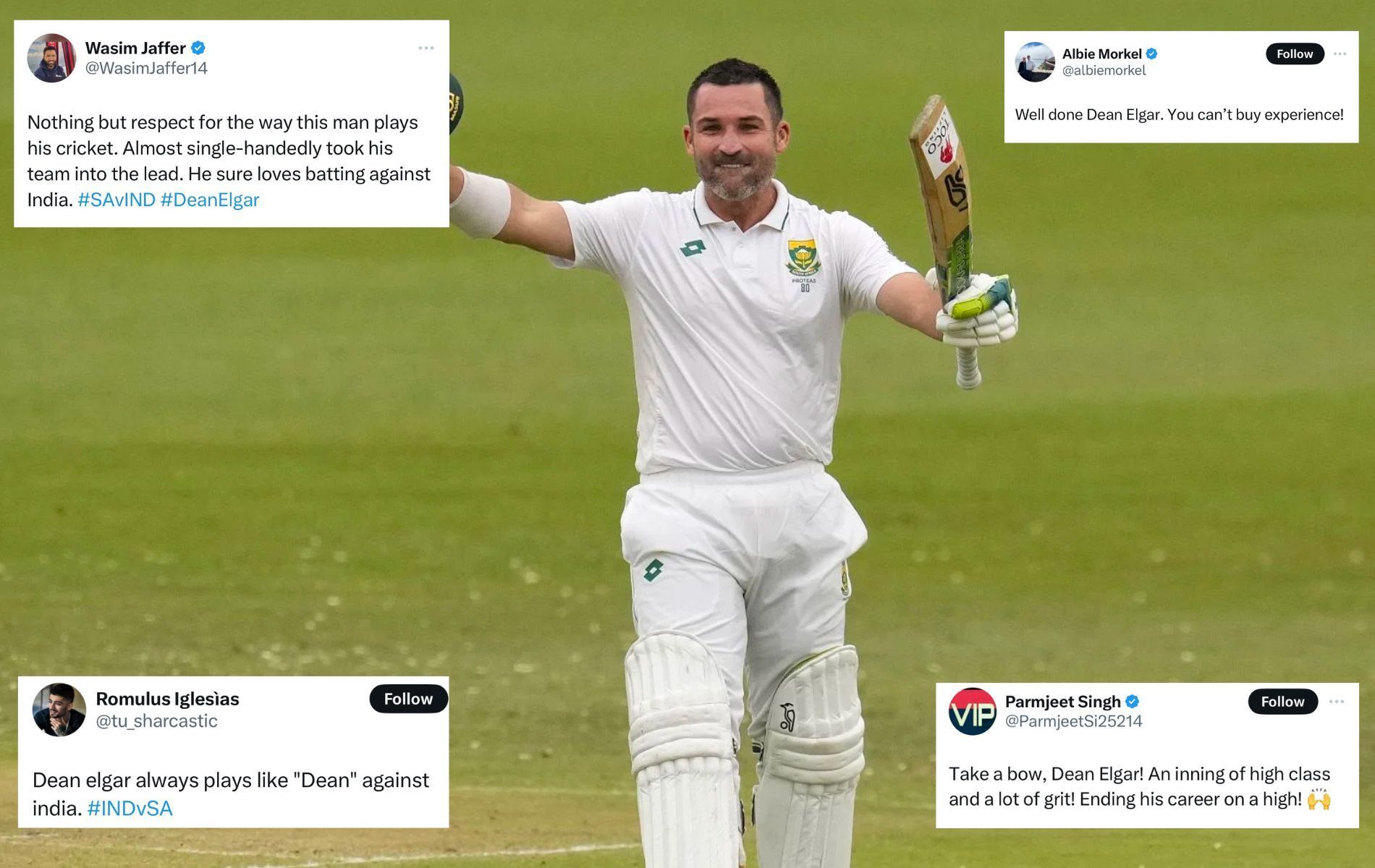 Dean Elgar put South Africa in the driver