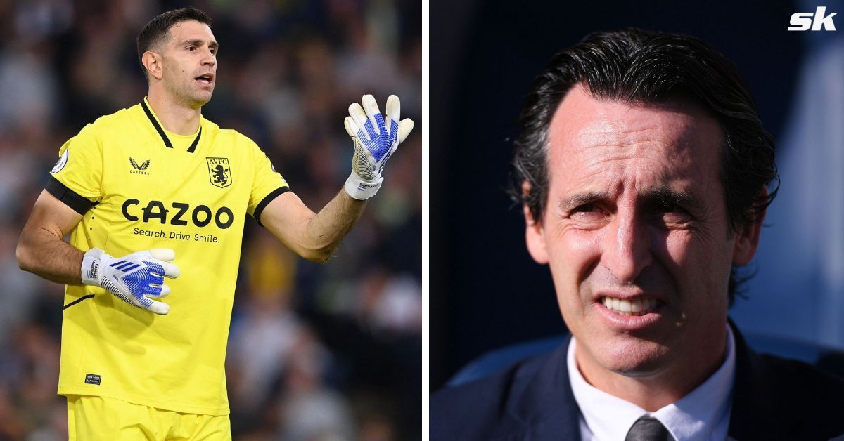 Unai Emery and Emiliano Martinez 