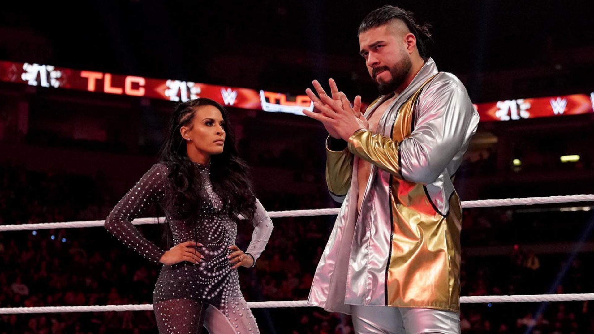 Andrade with Zelina Vega in WWE