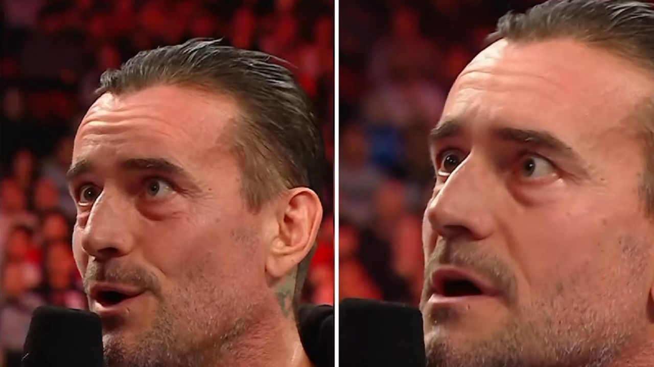 CM Punk cutting a promo on WWE RAW
