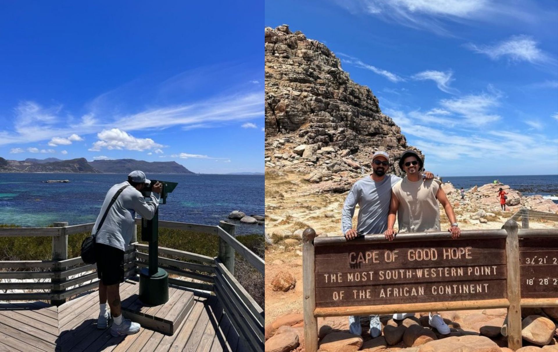 KL Rahul with Shreyas Iyer in Cape Town.