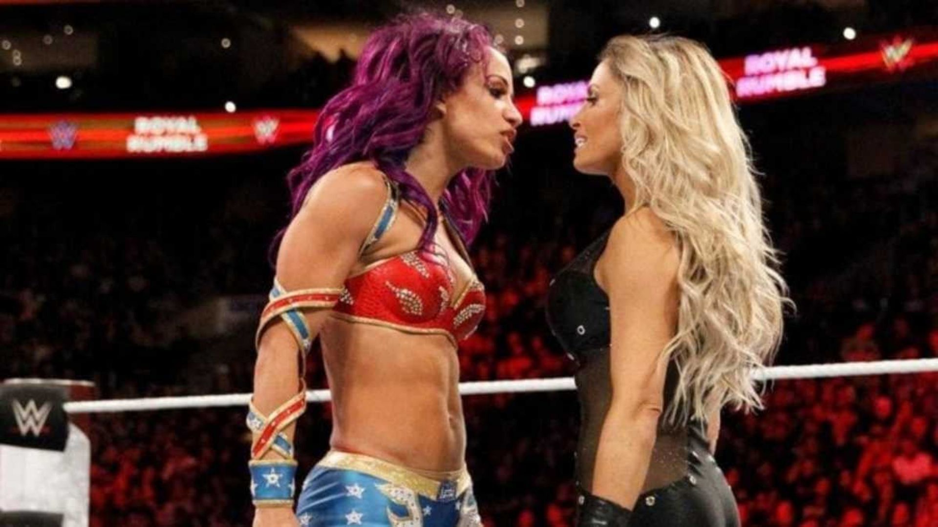 Sasha and Trish faced off at the inaugural Women&#039;s Royal Rumble