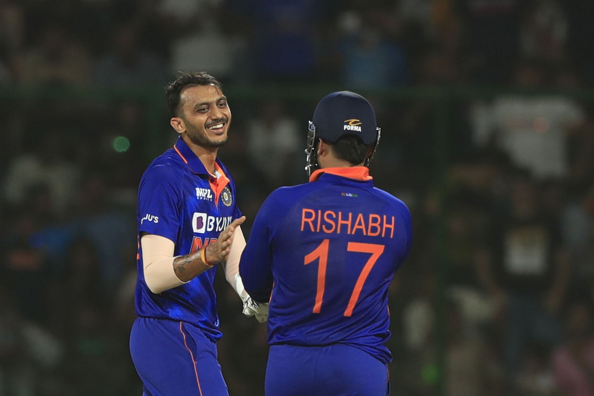 The left-arm spinner celebrates a wicket in a T20I against South Africa. (Pic: Getty Images)