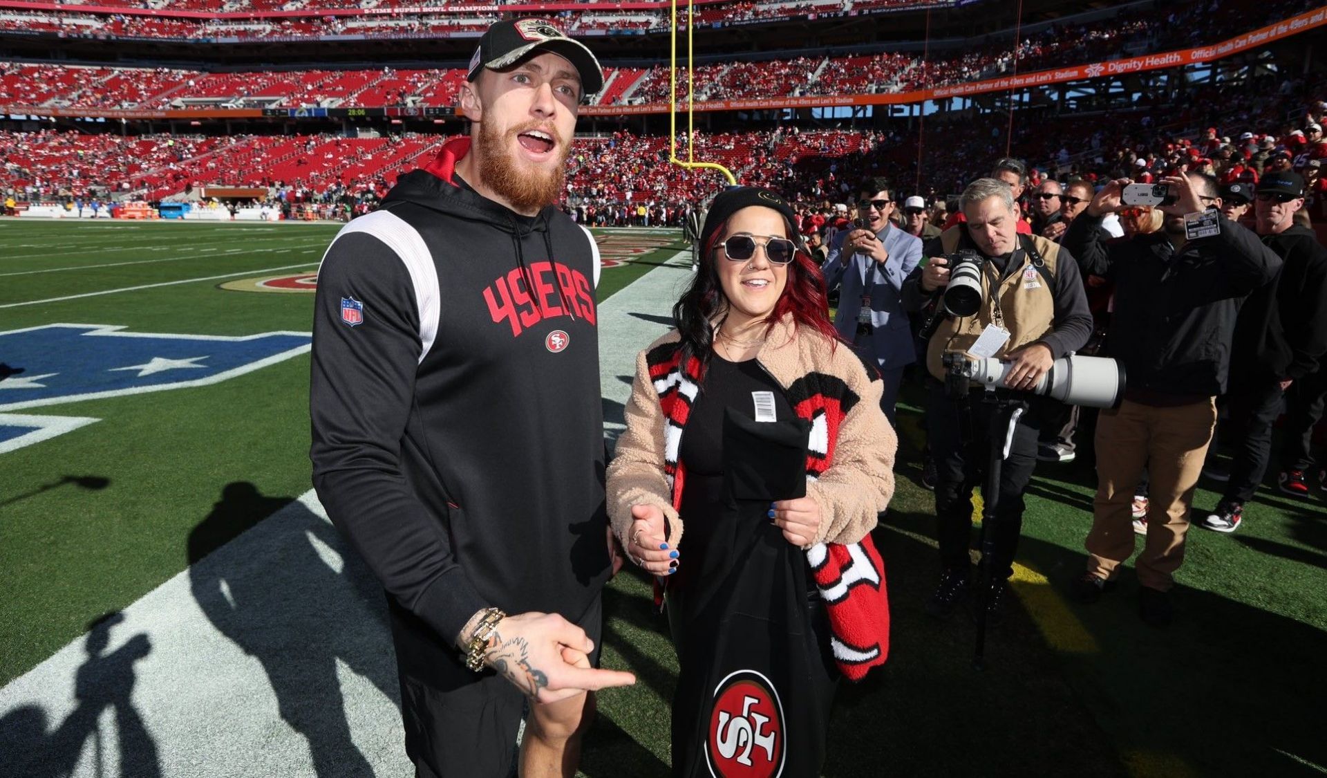 Bayley and George Kittle are fans of each other.