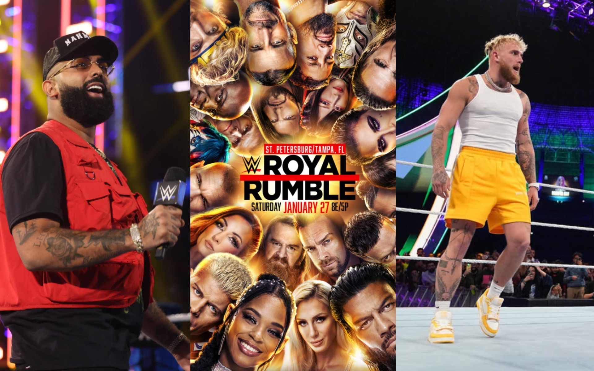 The WWE Royal Rumble features varied stars across entertainment and sports platforms (Image source: WWE and Triple H