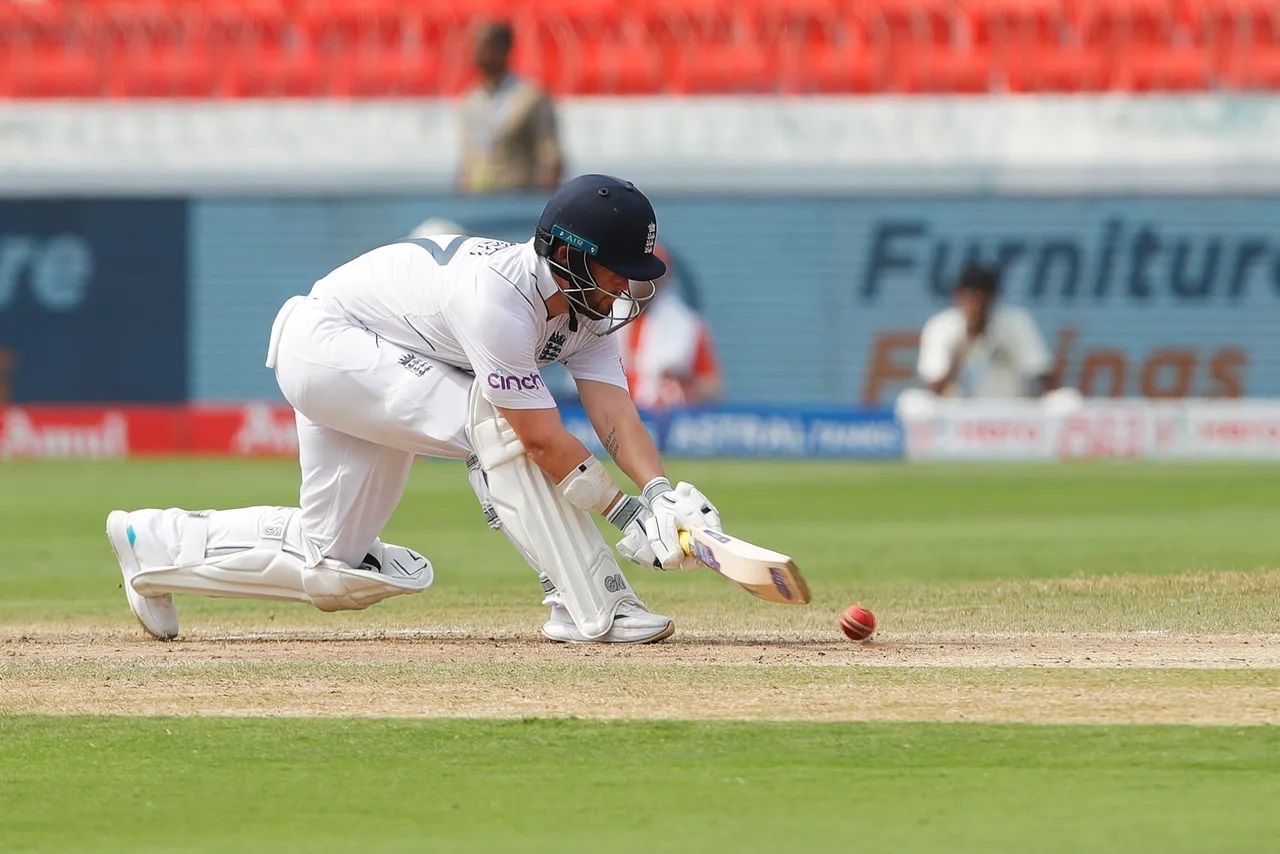 Ben Duckett and the other England batters used the reverse sweep effectively. [P/C: BCCI]