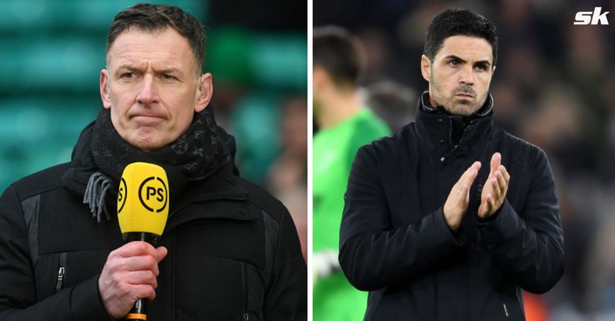 Chris Sutton and Arsenal manager Mikel Arteta 