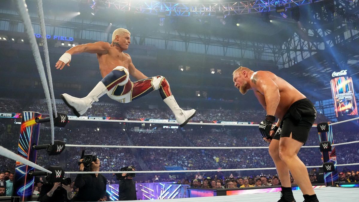 Cody taking on Brock Lesnar.