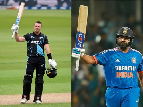 Finn Allen (L) and Rohit Sharma (R)