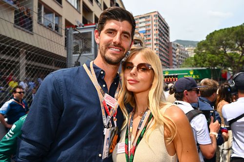 Thibaut Courtois and Mishel Gerzig (via Getty Images)