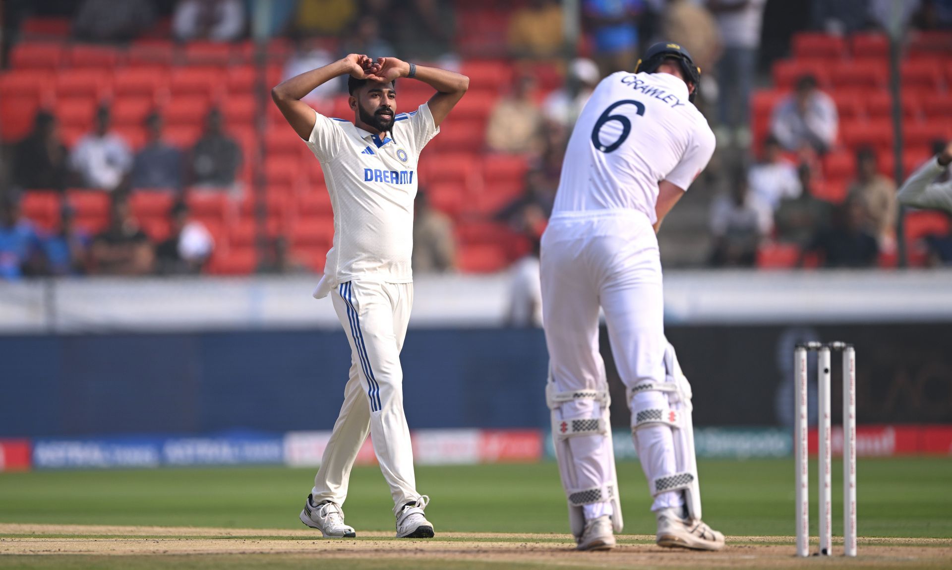 Mohammed Siraj didn't have much luck in Hyderabad.