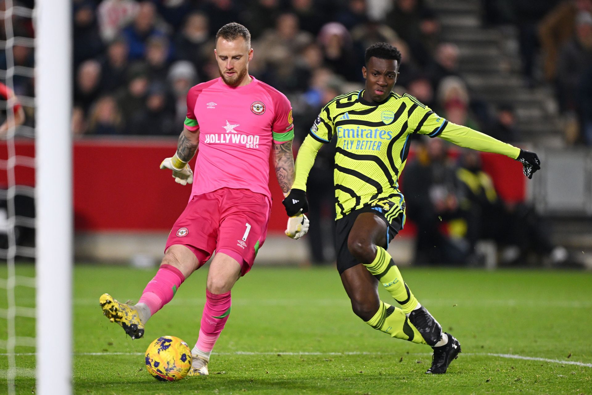 Eddie Nketiah (right) is wanted at Selhurst Park.