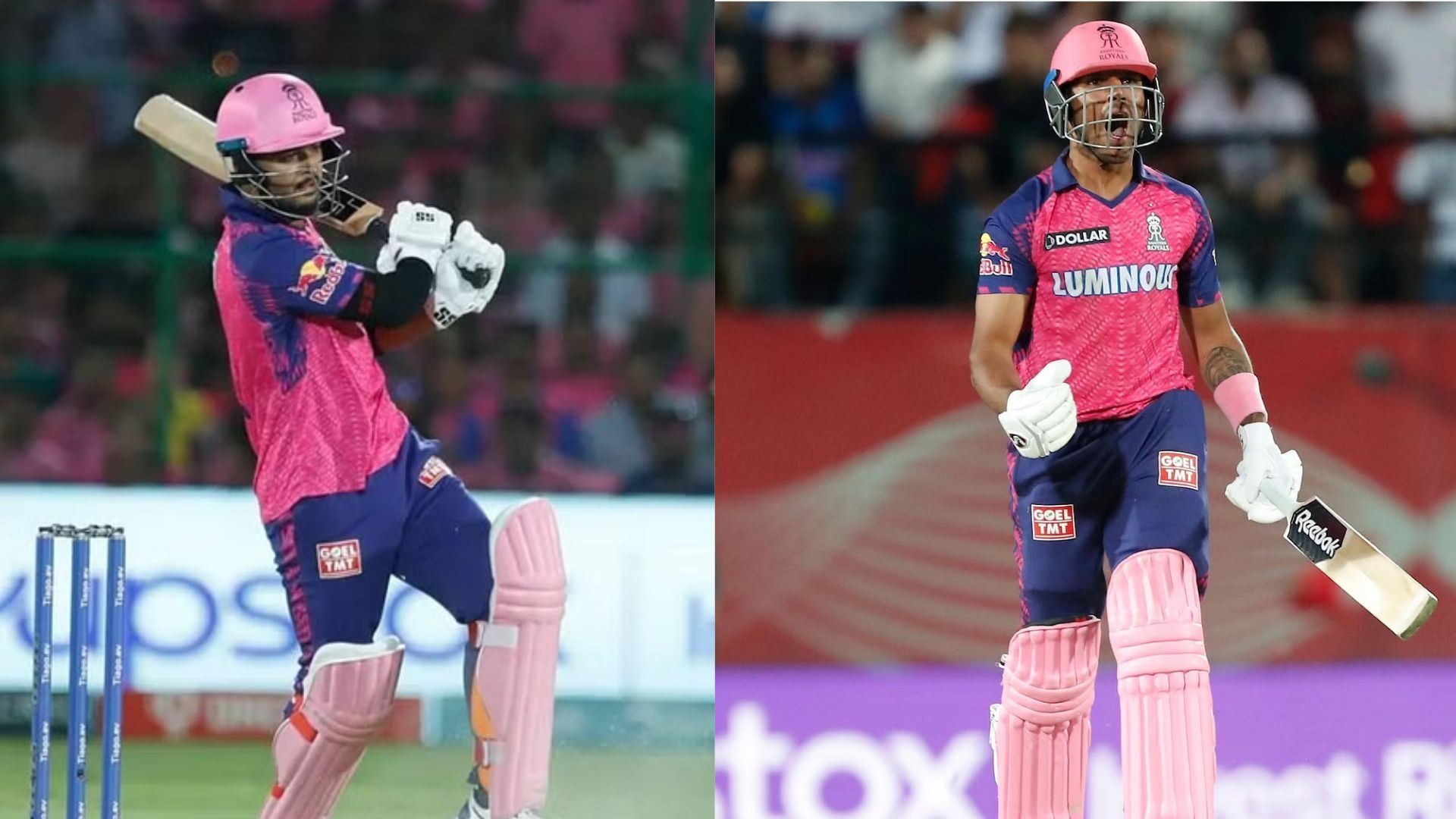 Riyan Parag (L) &amp; Dhruv Jurel play for RR in IPL