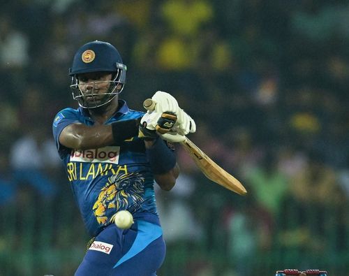 Angelo Mathews in action for Sri Lanka. (Image Credits: Twitter)