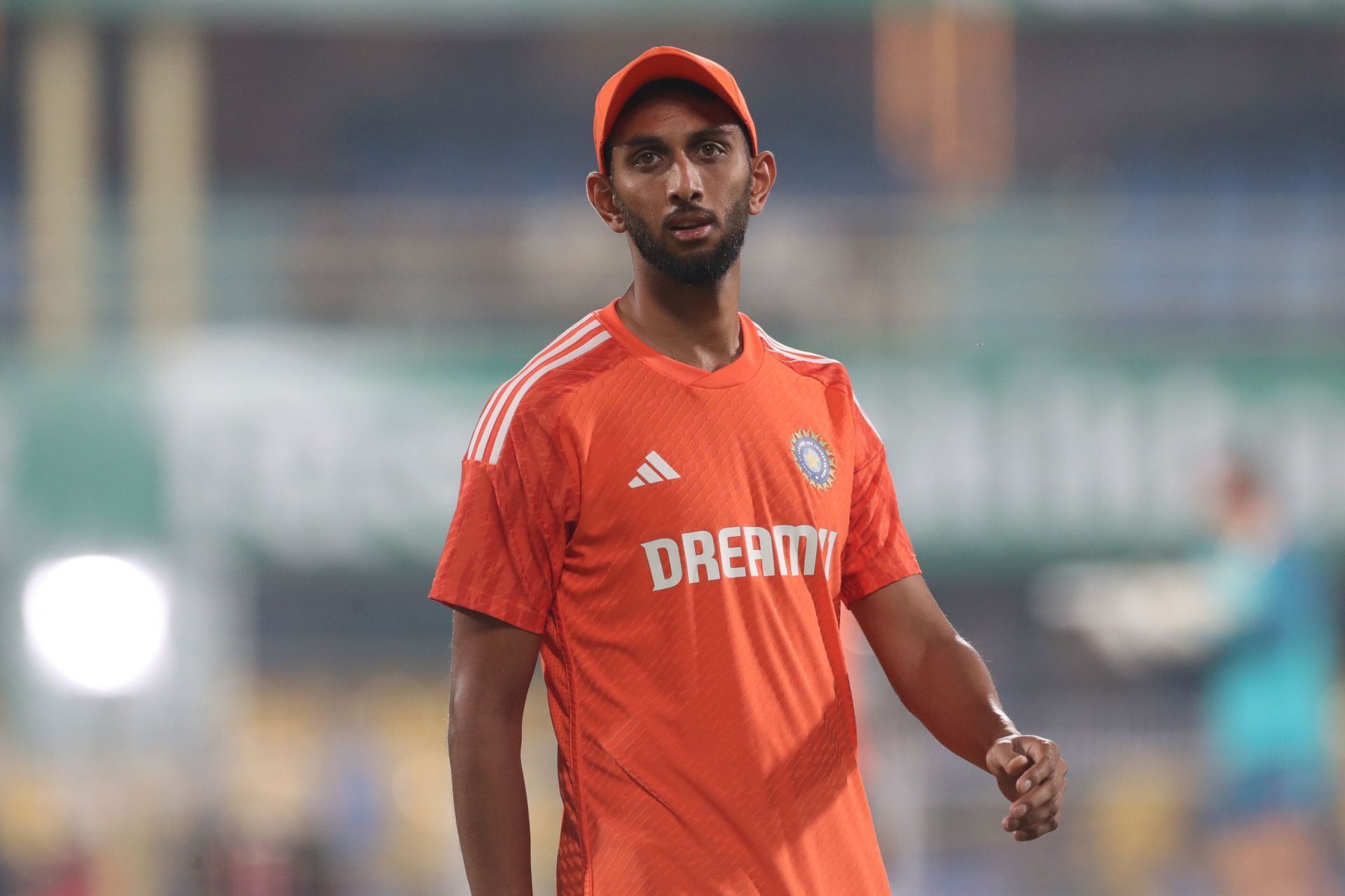 Prasidh Krishna during India v Australia - T20I Series: Game 3