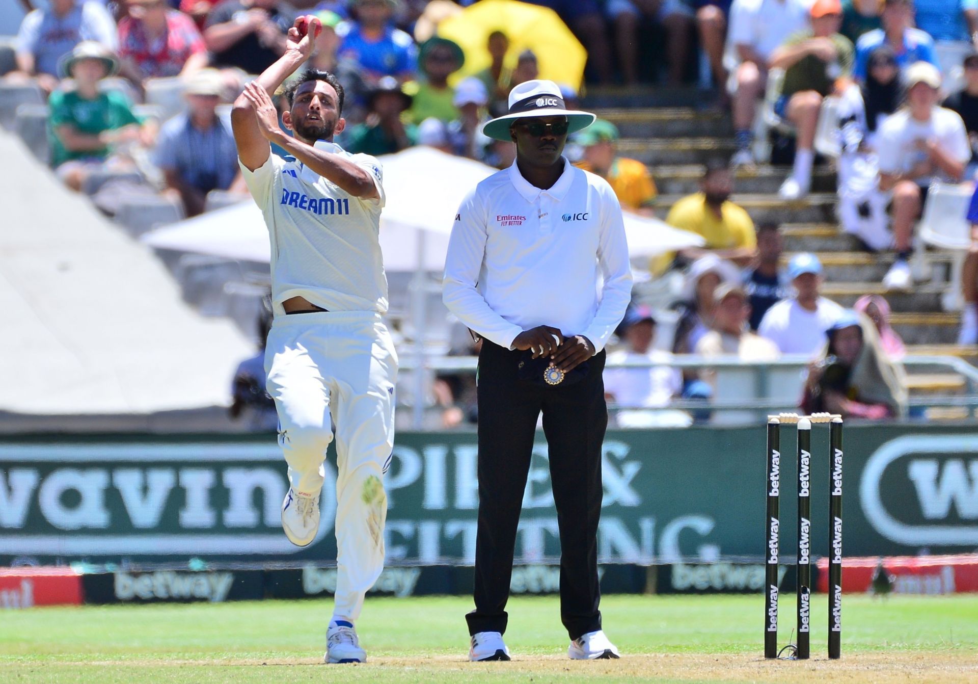 Prasidh Krishna bowls: South Africa v India - 2nd Test