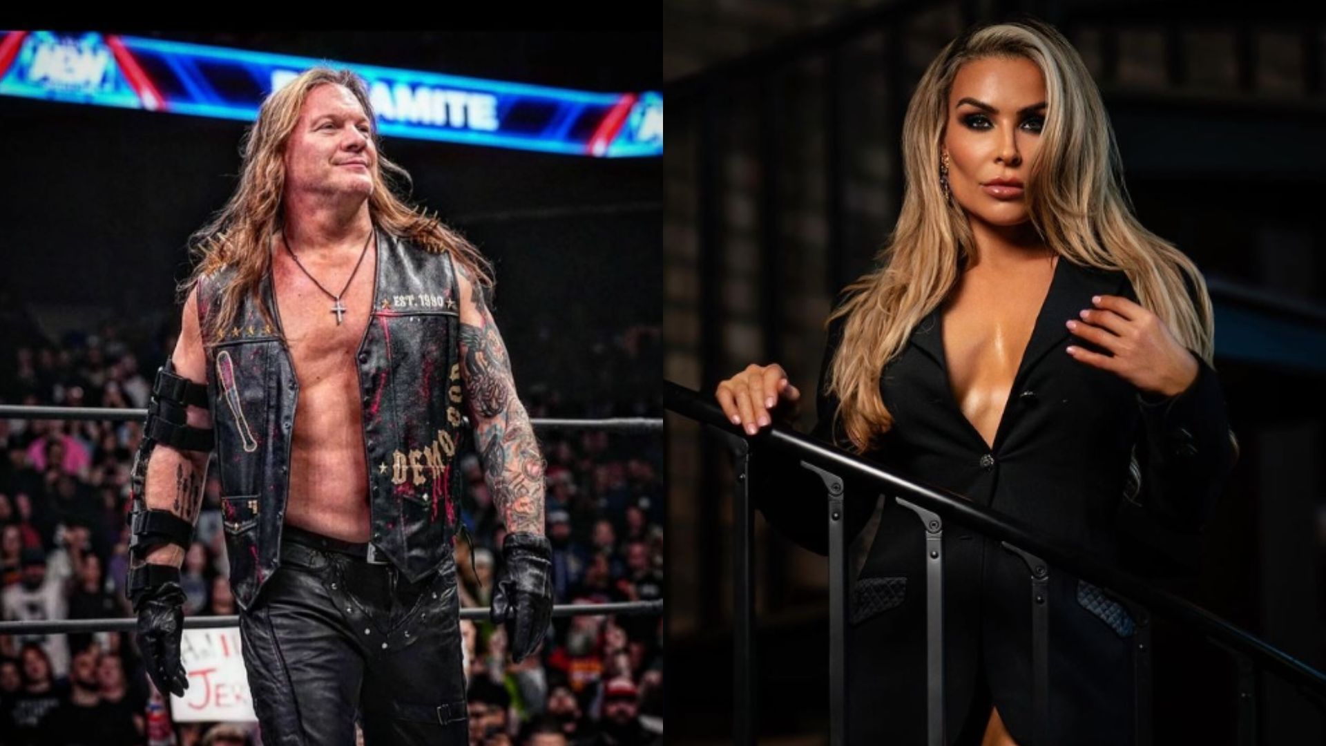 Chris Jericho (left) and Natalya (WWE)