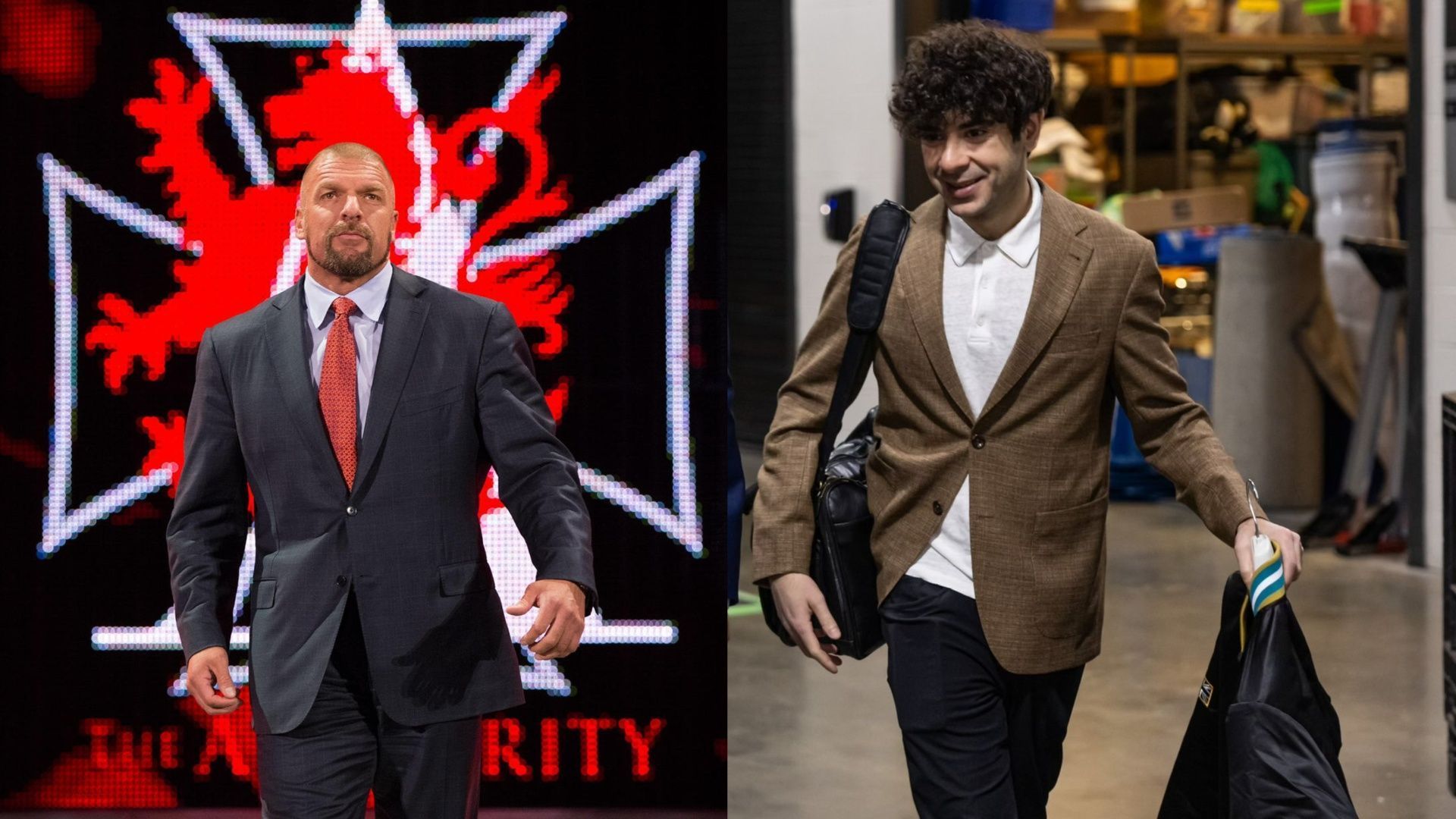 Triple H (left); Tony Khan (right)