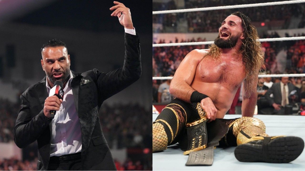WWE सुपरस्टार्स जिंदर महल और सैथ रॉलिंस 