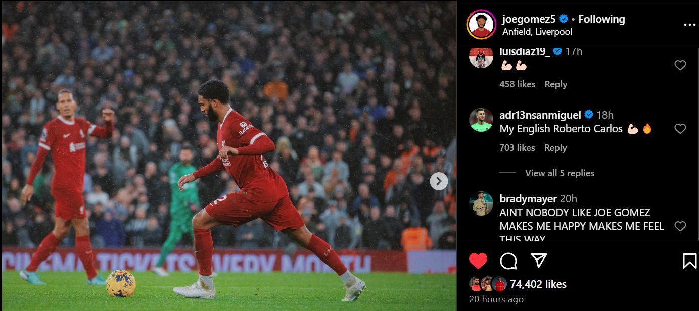 Joe Gomez&#039;s Instagram.