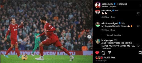 Joe Gomez's Instagram.