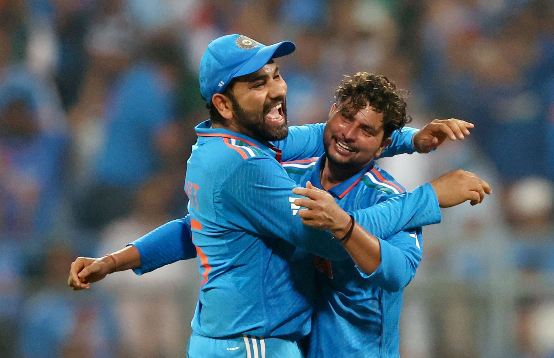 Rohit Sharma (left) led India to the final of the 2023 ODI World Cup. [P/C: Getty]