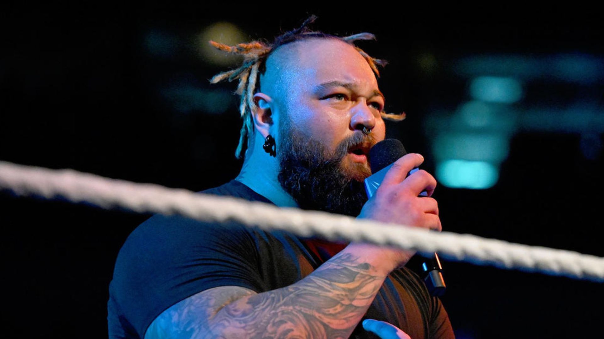 Bray Wyatt during a promo in WWE