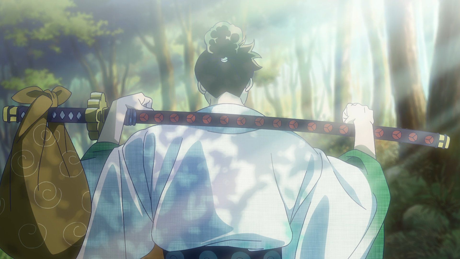 Ryuma carrying the Black Blade Shusui (Image via E&amp;H Production)